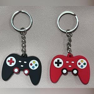 New Black & Red Gamepad Silicone Keychain